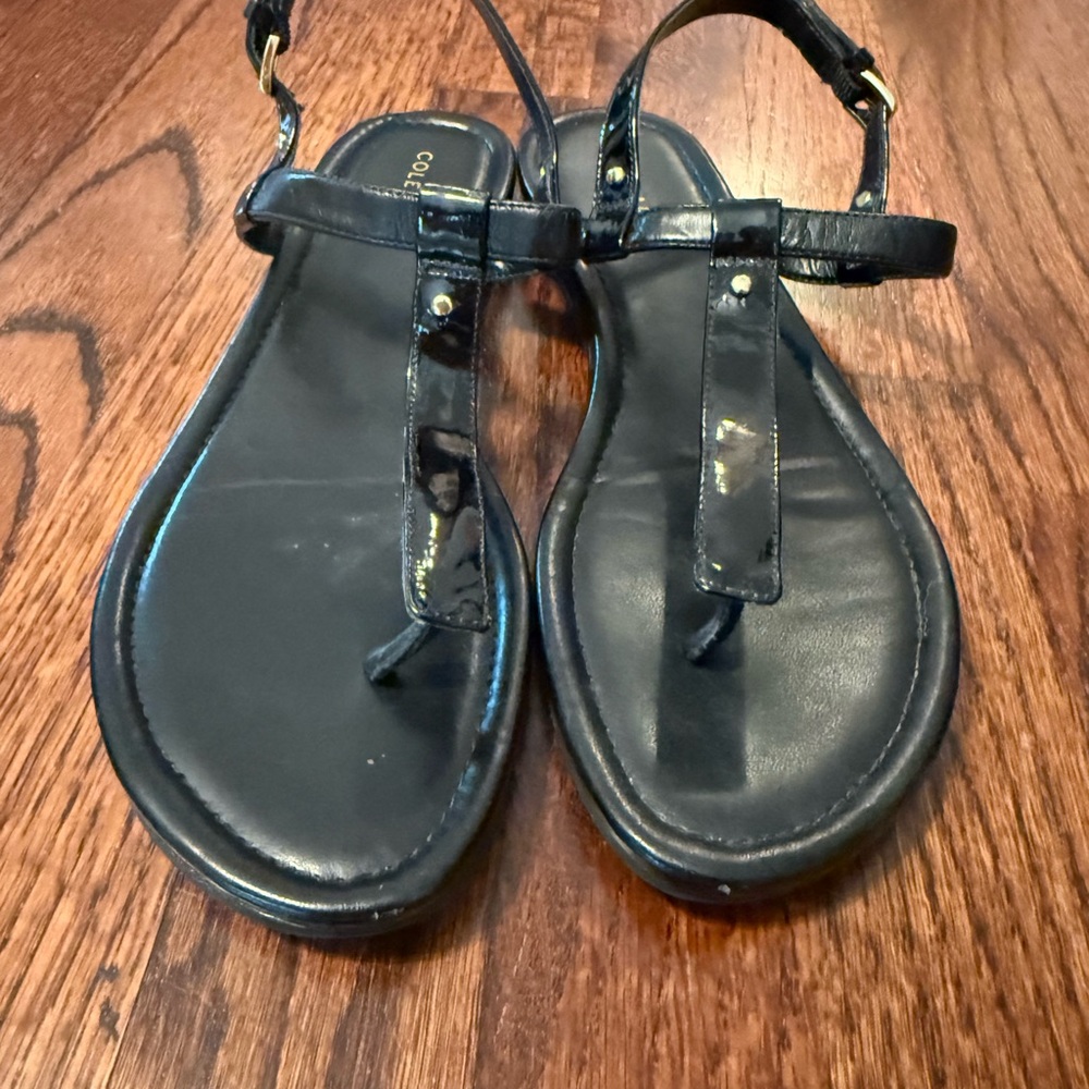 Cole Haan Glossy Black Women's Sandals
